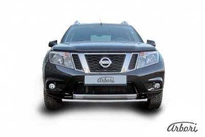 Защита переднего бампера Arbori труба d42 NISSAN TERRANO 2014-